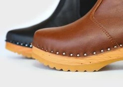Good Guys Don't Wear Leather Rockwell Vegan Leather Clog Boots | Brown