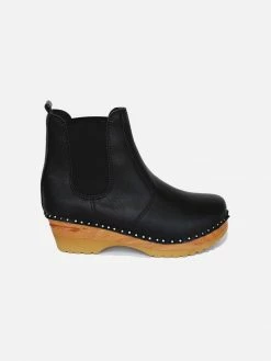 Good Guys Don't Wear Leather Rockwell Vegan Leather Clog Boots | Black Shoes