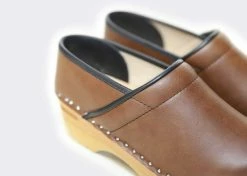 Good Guys Don't Wear Leather Van Gogh Vegan Leather Closed Clogs | Brown