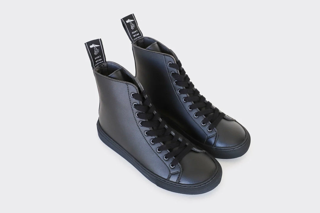 Good Guys Don't Wear Leather Wack Vegan Leather High-Top Trainer | Black 5 Good Guys Don't Wear Leather Wack Vegan Leather High-Top Trainer | Black