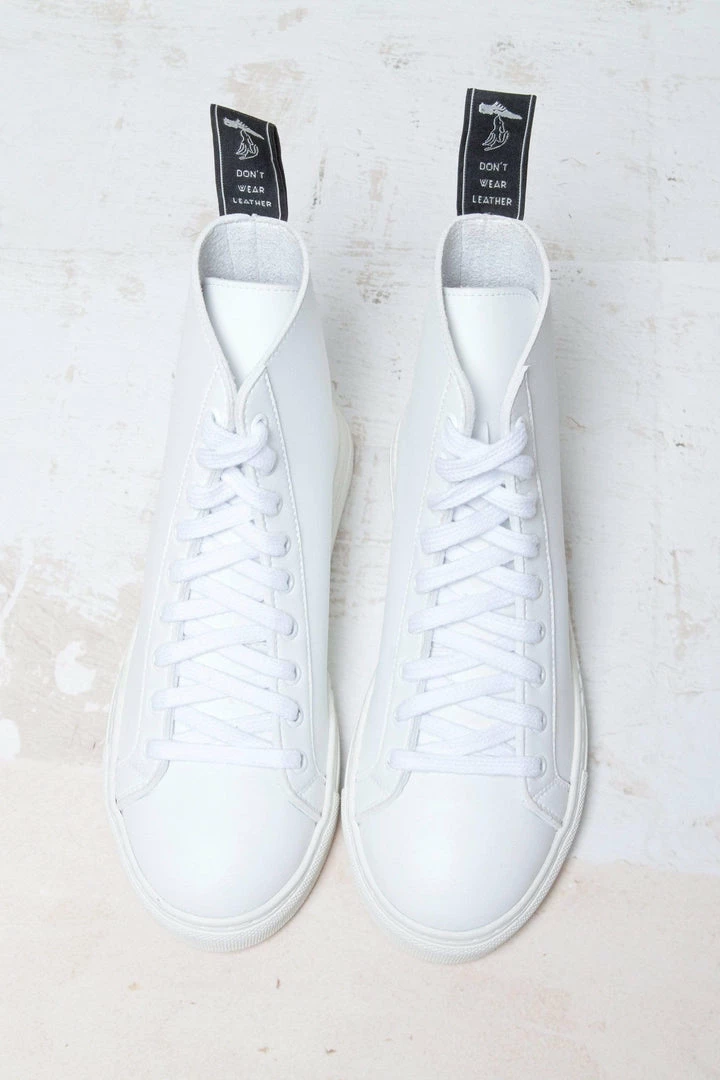 Good Guys Don't Wear Leather Wack Vegan Leather High-Top Trainer | White 7 Good Guys Don't Wear Leather Wack Vegan Leather High-Top Trainer | White