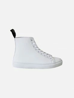 Good Guys Don't Wear Leather Wack Vegan Leather High-Top Trainer | White