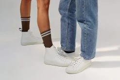 Good Guys Don't Wear Leather Wack Vegan Leather High-Top Trainer | White 10 Good Guys Don't Wear Leather Wack Vegan Leather High-Top Trainer | White