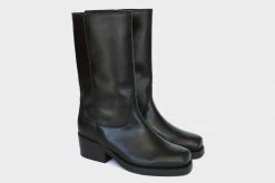 Good Guys Don't Wear Leather Willie High Top Vegan Leather Motorcycle Boots | Black