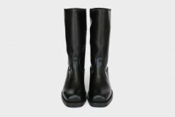 Good Guys Don't Wear Leather Willie High Top Vegan Leather Motorcycle Boots | Black