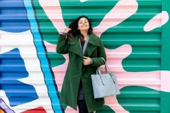 GUNAS New York Miley Vegan Leather Laptop Bag | Blue Grey Bags