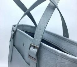 GUNAS New York Miley Vegan Leather Laptop Bag | Blue Grey Bags
