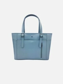 GUNAS New York Miley Vegan Leather Laptop Bag | Blue Grey Bags