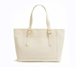 GUNAS New York Miley Vegan Leather Laptop Bag | Cream Bags