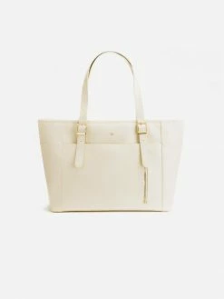 GUNAS New York Miley Vegan Leather Laptop Bag | Cream Bags