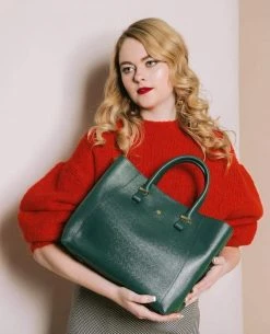 GUNAS New York Bags Jane Vegan Leather Handbag | Dark Green