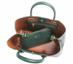 GUNAS New York Bags Jane Vegan Leather Handbag | Dark Green