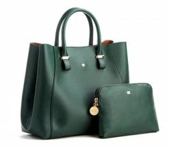 GUNAS New York Bags Jane Vegan Leather Handbag | Dark Green