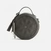 GUNAS New York Bags Rotunda Vegan Leather Crossbody Bag | Grey