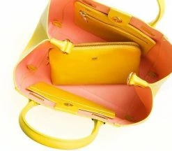 GUNAS New York Jane Vegan Leather Handbag | Lemon Yellow Bags