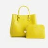GUNAS New York Jane Vegan Leather Handbag | Lemon Yellow Bags