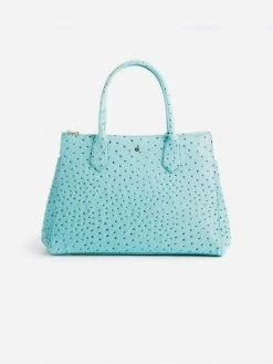 GUNAS New York Bags Koko Vegan Embossed Leather Handbag | Light Blue
