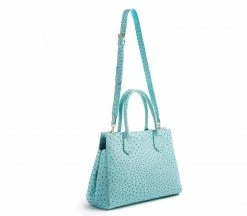 GUNAS New York Bags Koko Vegan Embossed Leather Handbag | Light Blue