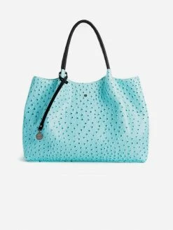 GUNAS New York Bags Naomi Vegan Leather Tote Bag | Light Blue
