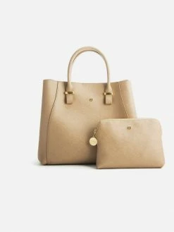 GUNAS New York Bags Jane Vegan Leather Handbag | Light Brown