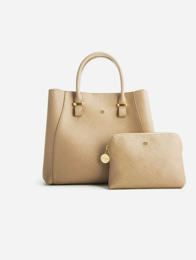 GUNAS New York Bags Jane Vegan Leather Handbag | Light Brown 3 GUNAS New York Bags Jane Vegan Leather Handbag | Light Brown