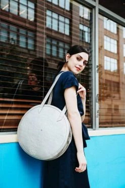 GUNAS New York Meghan Vegan Leather Tote Bag | Silver
