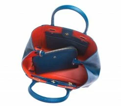 GUNAS New York Bags Jane Vegan Leather Handbag | Navy