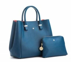 GUNAS New York Bags Jane Vegan Leather Handbag | Navy