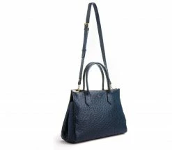 GUNAS New York Koko Vegan Embossed Leather Handbag | Navy Bags