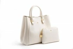 GUNAS New York Bags Jane Vegan Leather Handbag | Off-White