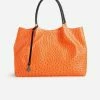 GUNAS New York Bags Naomi Vegan Leather Tote Bag | Orange