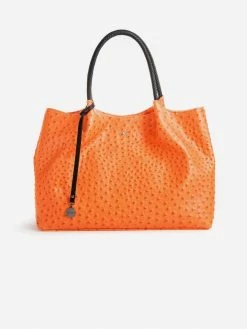 GUNAS New York Bags Naomi Vegan Leather Tote Bag | Orange