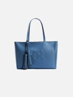 GUNAS New York Tippi Vegan Leather Tote Bag | Blue Bags