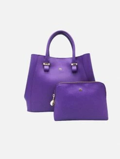 GUNAS New York Jane Vegan Leather Handbag | Purple Bags