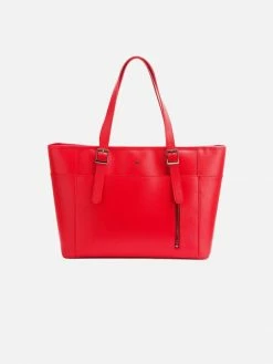 GUNAS New York Miley Vegan Leather Laptop Bag | Red Bags