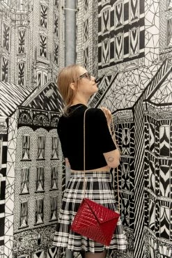 GUNAS New York Bags About Last Night MulbTex™ Vegan Leather Clutch | Red