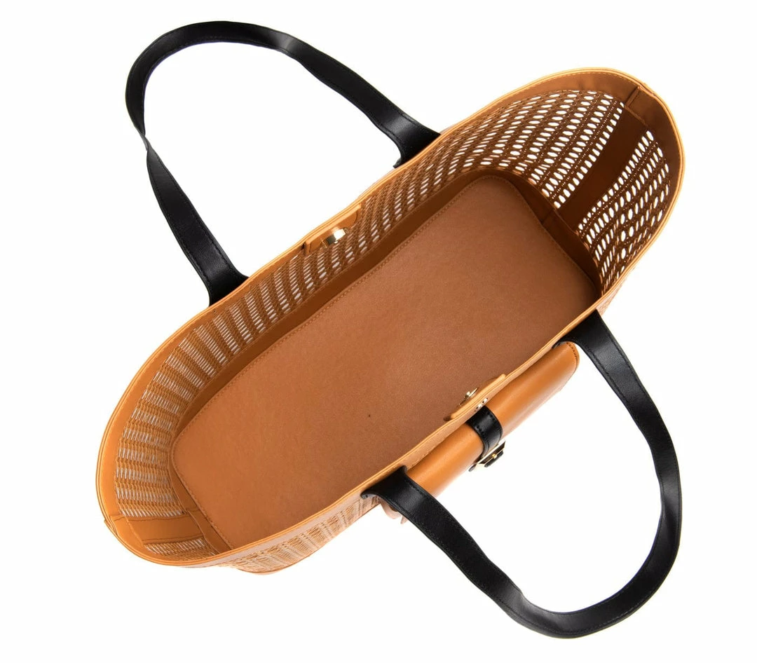 GUNAS New York Bags Tropez Vegan Leather Tote Bag | Brown 5 GUNAS New York Bags Tropez Vegan Leather Tote Bag | Brown