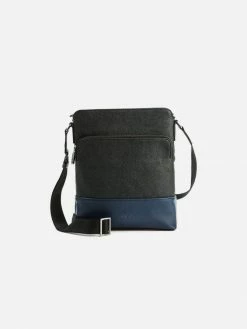 GUNAS New York Tom Mulbtex™ Vegan Leather Sling Bag | Black & Blue Bags