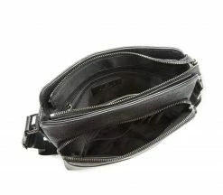GUNAS New York Bags Tom Mulbtex™ Vegan Leather Sling Bag | Black & Grey