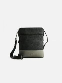 GUNAS New York Bags Tom Mulbtex™ Vegan Leather Sling Bag | Black & Grey
