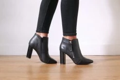 GURU Mtp Gorilla Vegan Leather Heeled Boots | Black Shoes