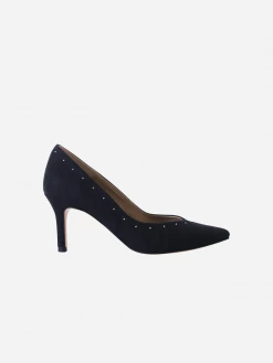 GURU Mtp Panther Studded Vegan Suede Pump | Black Shoes