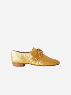 GURU Mtp Shoes Tapir Vegan Piñatex Leather Flats | Gold
