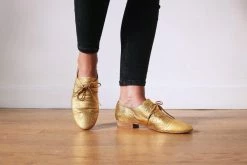 GURU Mtp Shoes Tapir Vegan Piñatex Leather Flats | Gold