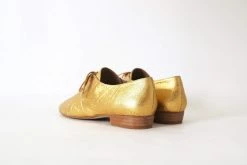 GURU Mtp Shoes Tapir Vegan Piñatex Leather Flats | Gold