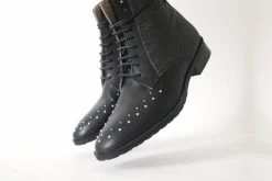 GURU Mtp Shoes Tarantula Studded Vegan Piñatex Leather Boots | Black 15 GURU Mtp Shoes Tarantula Studded Vegan Piñatex Leather Boots | Black