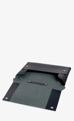 Hemincuff Bags Origami Recycled Vegan Leather Portfolio Bag | Black