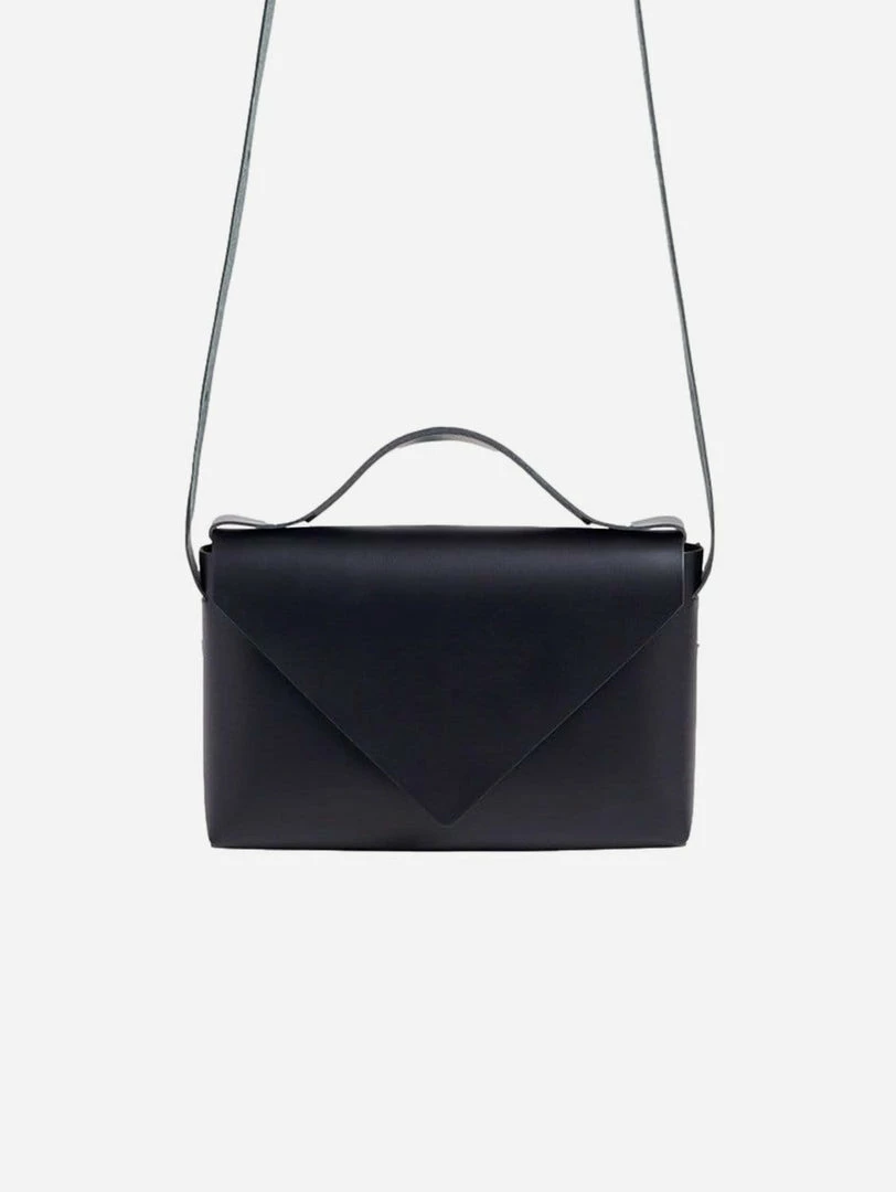 Hemincuff Stef Recycled Vegan Leather Origami Satchel | Black Bags 3 Hemincuff Stef Recycled Vegan Leather Origami Satchel | Black Bags