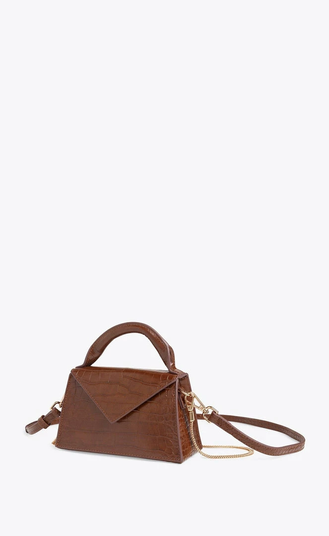 Hemincuff Stef Recycled Vegan Leather Mini Handbag | Cognac Croc 6 Hemincuff Stef Recycled Vegan Leather Mini Handbag | Cognac Croc