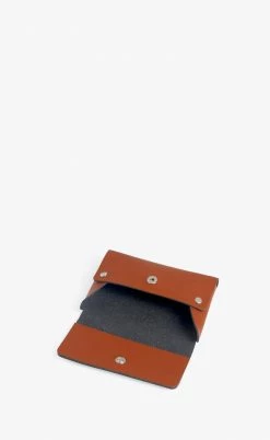 Hemincuff Origami Recycled Vegan Recycled Leather Card Case | Cognac Accessories